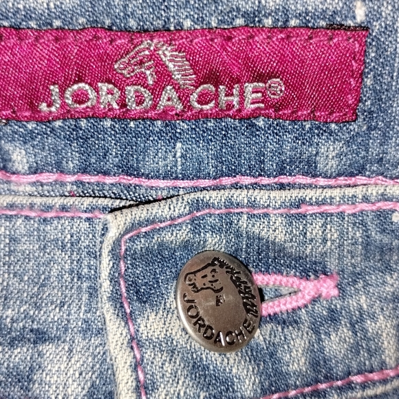 JORDACHE JEANS Flare Pink Purple Green Embroidery Vintage Vibes Barbiecore - Picture 4 of 16